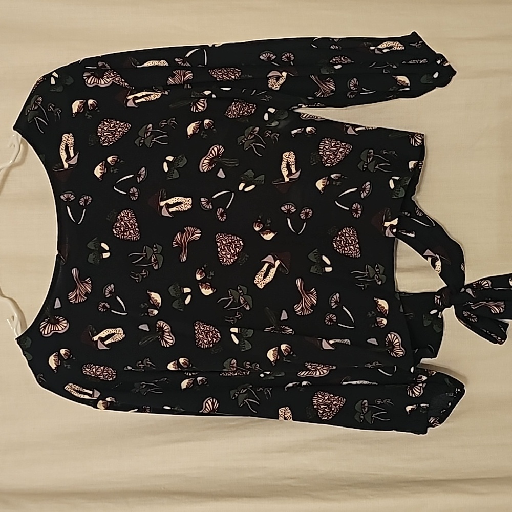 Nice Things Navy Top with Waist Tie